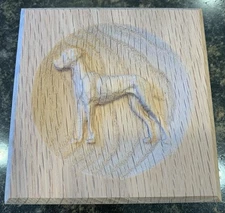 Great Dane Dog Engraving Wood Corner Trim Block Door Trim Block Window Trim