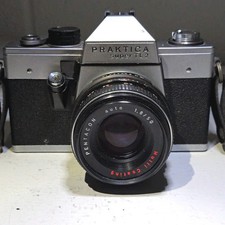Vintage Praktica Super TL2 Silver SLR Film Camera w/ Pentacon 50mm f/1.8  Case