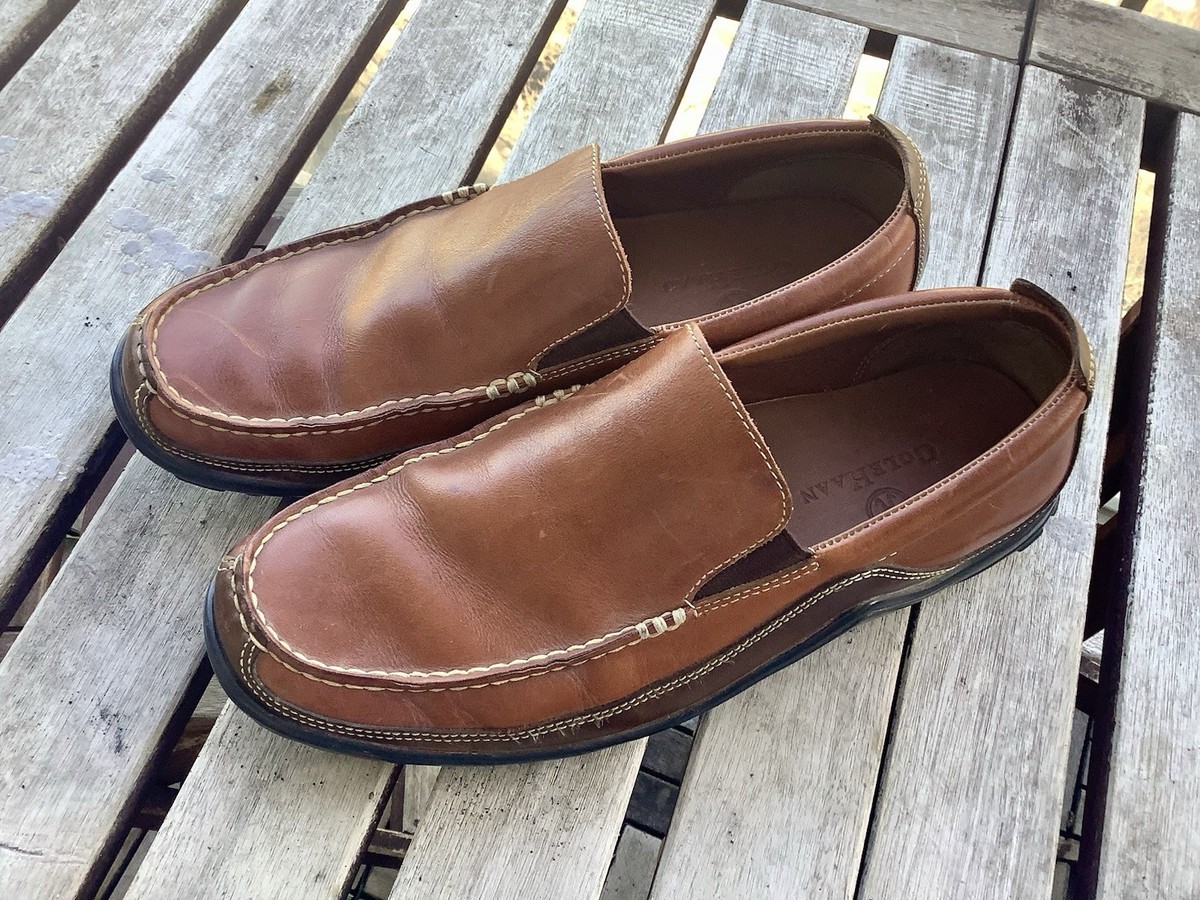 Cole Haan Tucker Venetian Loafer Shoes Tan Leather Men display picture 1