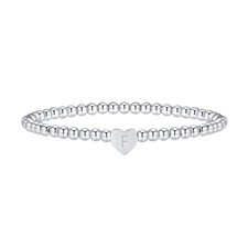 Valentines Day Gifts for Women Her - 14K Silver Plated Beaded Bracelets Dai - 08