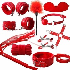 SM Bondage Kit Hand Ankle Cuffs Restraint Straps Set Sex Play BDSM for Couples M