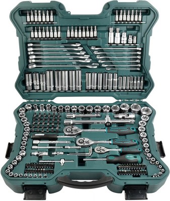BRÜDER MANNESMANN Steckschlüssel-Satz, 215-tlg, 1/4''+3/8''+1/2''