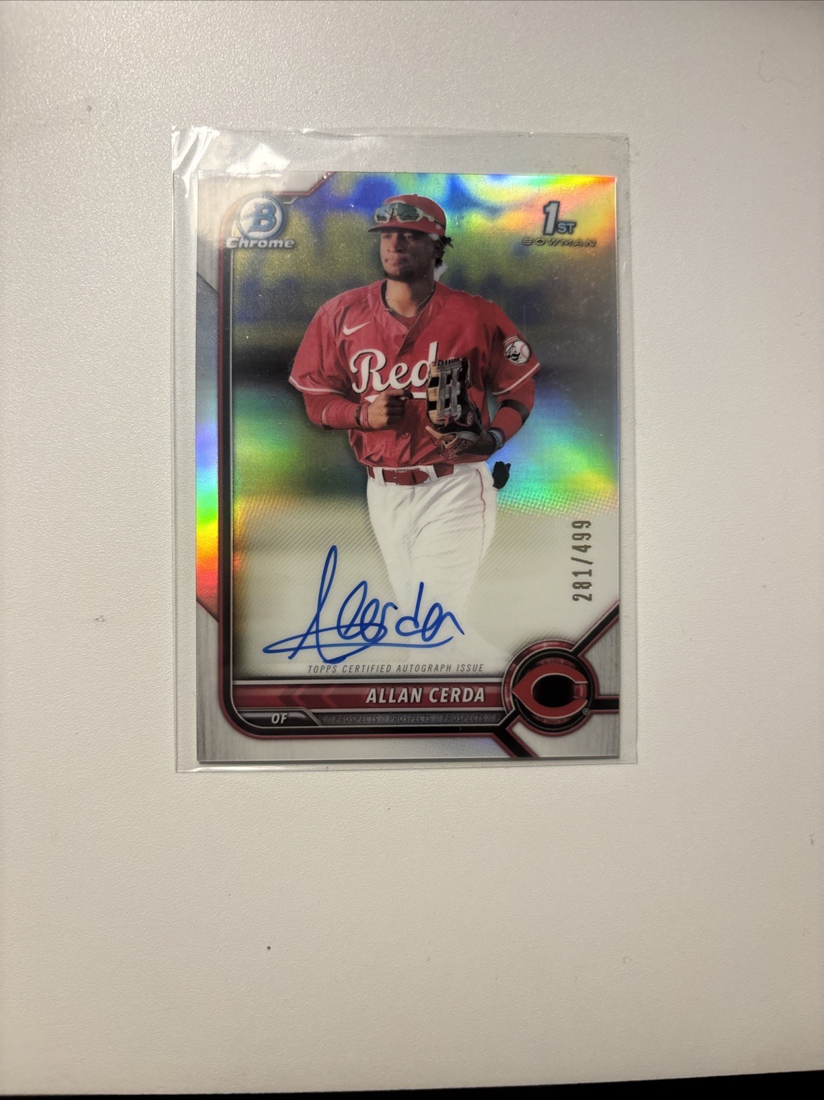 2022 Bowman - Chrome Prospect Autographs Allan Cerda #CPA-AC Refractor /499 (AU,