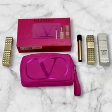 Valentino Spike Lipstick Pink Pouch Gift Set 123R Strike Pose 100R Refill & 508R