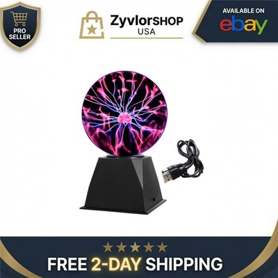 Gresus 6 Inch Magic Plasma Ball - Touch & Sound Sensitive USB Powered