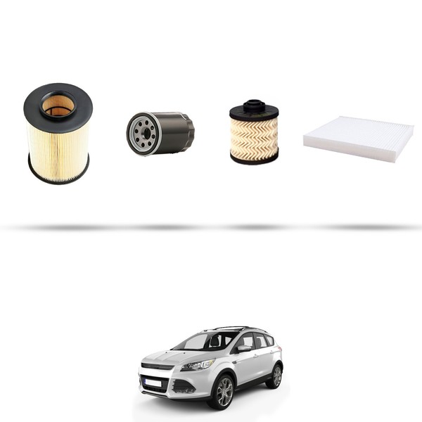 Hoffcar Set Service - 4 Filter FüR Ford Kuga II 2.0 Tdci 132Kw Von 2014-image