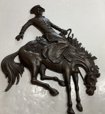 Vintage Homco Rodeo Cowboy Bucking Bronco Wall Hanging # 7289T Western 1974