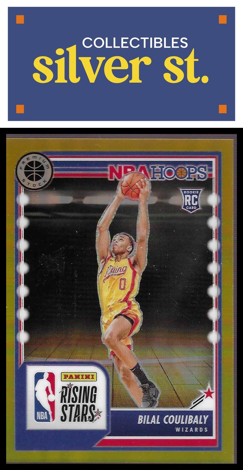 2023-24 Hoops Premium Stock #287 Bilal Coulibaly Gold Prizm #/10