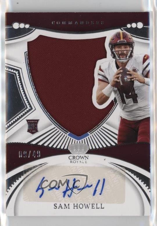 2022 Chronicles Crown Royale Silhouette 9/49 Sam Howell Rookie Auto RC 0rz7