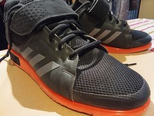 SCARPE SNEAKERS UOMO ADIDAS N. 46 GRIGIO SUOLA ARANCIO E VELCRO USATE POCHISSIMO