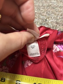 Victoria&rsquo;s Secret Angels Lingerie Satin Kimono Sexy Robe Red Floral Womens Small