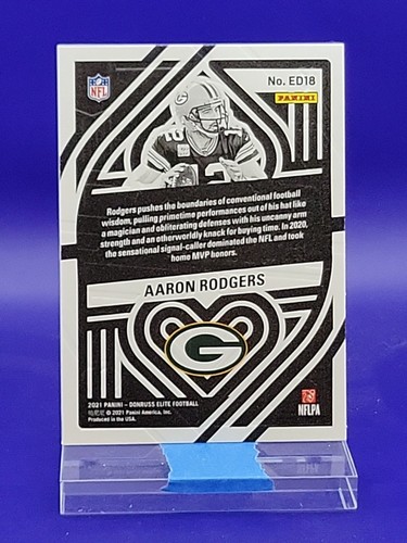 Aaron Rodgers 2021 Donruss Elite Elite Deck SP 🔥 Packers - Picture 2 of 2