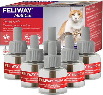 Multicat Cat Calming Diffuser Refill (6 Pack, 180 Day Supply )   Helps Reduce Fi