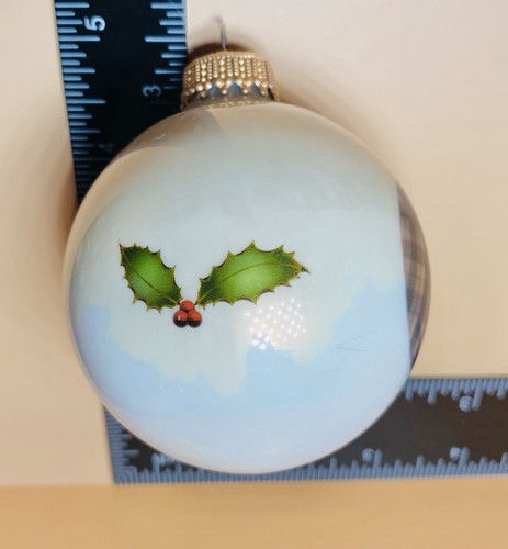 Merry Christmas 2012 Ornament Holiday Dog Holly Berry Ball - Picture 5 of 5