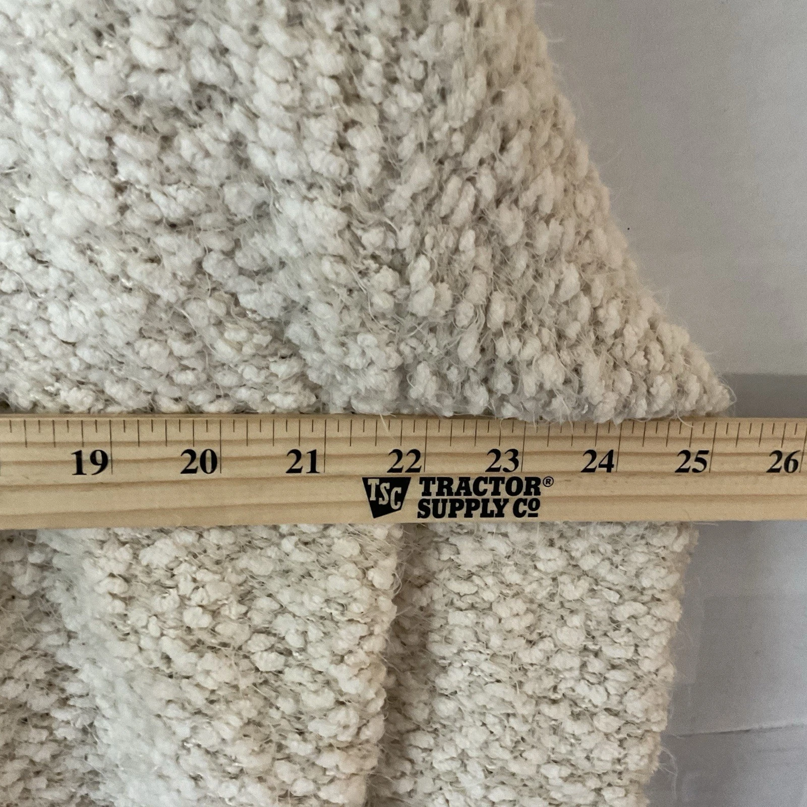 OFF WHITE Pol Popcorn Cardigan Felpa con Cappuccio Grande Crema Grossa Fuzzy Oversized Bohemien