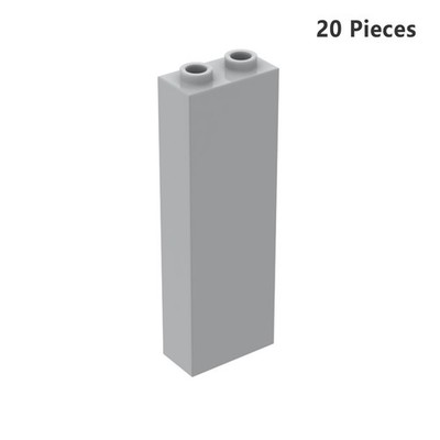 2454 Brick 1X2X5 Light Gray Bricks 20 Pcs Bricks, Pieces & Parts 100% Compatible