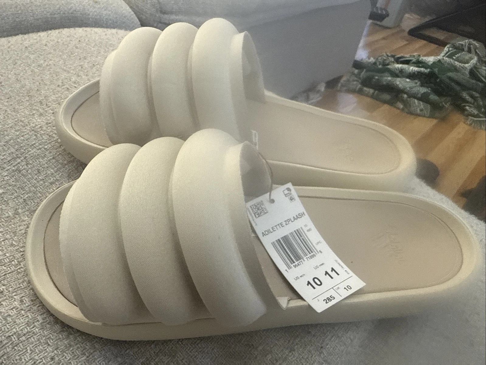 New Adidas Adilette Zplaash Slides Beige Day Slip On Sandals IG6875 Men’s 10