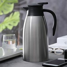 71oz Thermal Coffee Carafe with Stainless Steel Liner, 67.6 Ounces, Silver