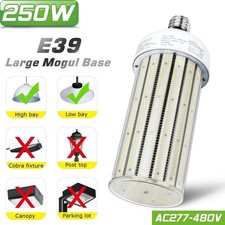 480V 250W LED Corn Light Bulb E39 Mogul Base Industrial Commercial High Bay Lamp
