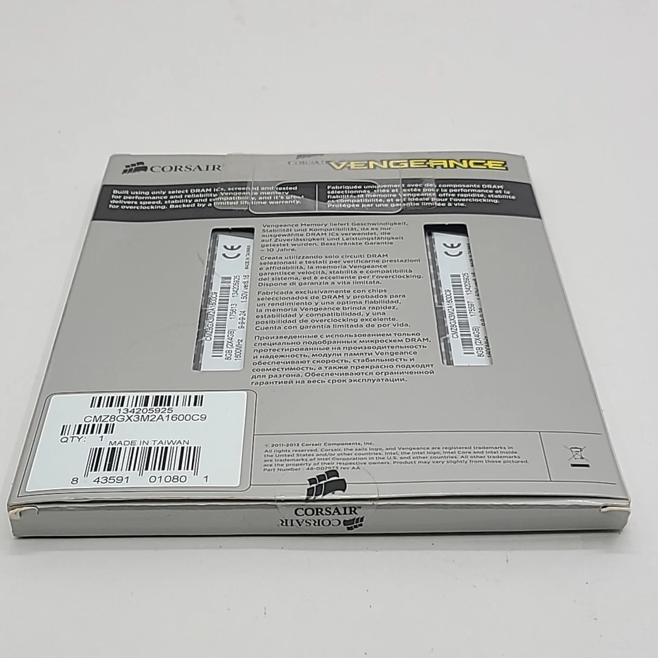 CMZ8GX3M2A1600C9 Corsair Vengeance 8GB Kit (2 X 4GB) PC3-12800 DDR3-1600MHz DIMM - Image 4 of 4