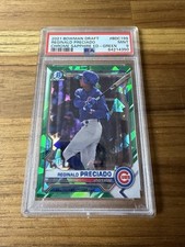 2021 Bowman Draft Chrome Reginald Preciado #BDC-199 Green Sapphire Refractor.