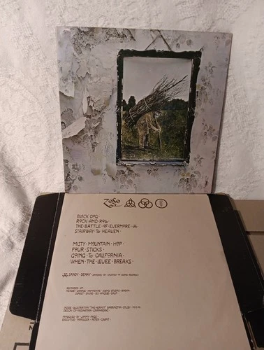 Led Zeppelin 4 SD 19129 LP Vinyl Record G+/VG+ 1971 Fast Shipping Vintage