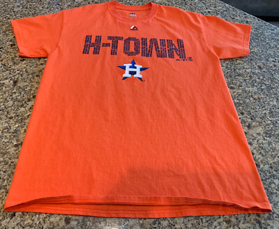MAJESTIC HOUSTON ASTROS H-TOWN PLAYER SPELLOUT GRAPHIC SHIRT MLB