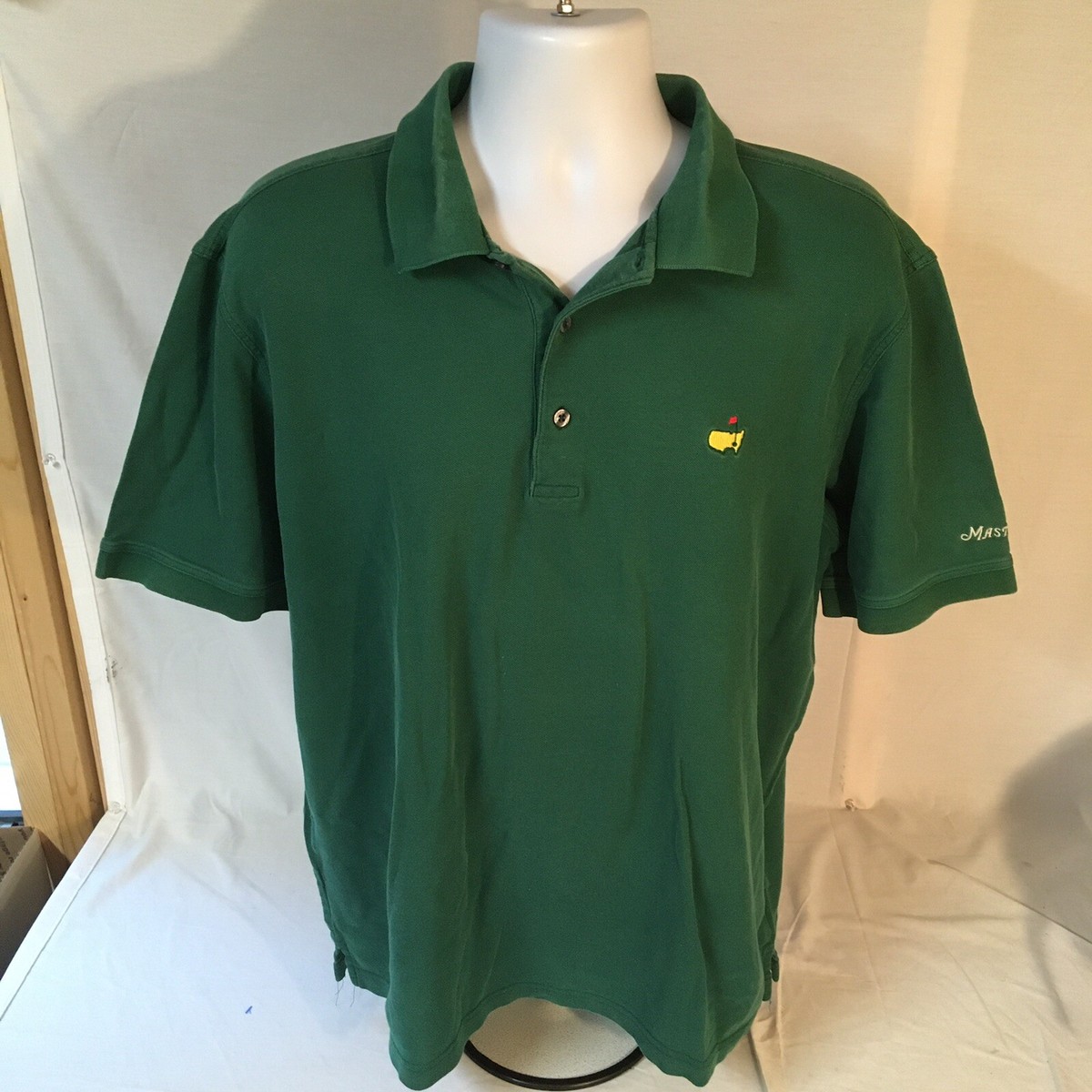 The Masters Collection Augusta Golf Polo Shirt Mens XL Green 100% Pima  Cotton FS