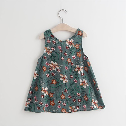 Toddler Kids Baby Girls Clothes Summer Sleeveless Floral Princess Dress Casual - Picture 12 of 24