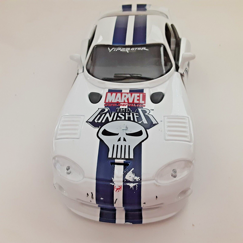 2002 Dodge Viper GT-S Marvel Punisher Maisto White 1/25 Loose Please READ - Picture 3 of 8