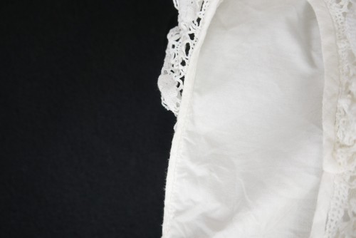 Gr.44 Dirndlbluse weiß Bluse für Dirndl Baumwolle mit Spitze B11553 - Bild 4 von 4