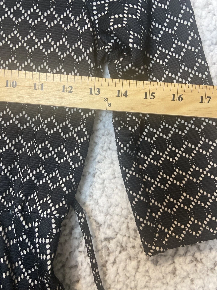 Speechless A- Line black & white dress   stretchy 3/4 sleeve round neck size 14 - Image 4 of 4