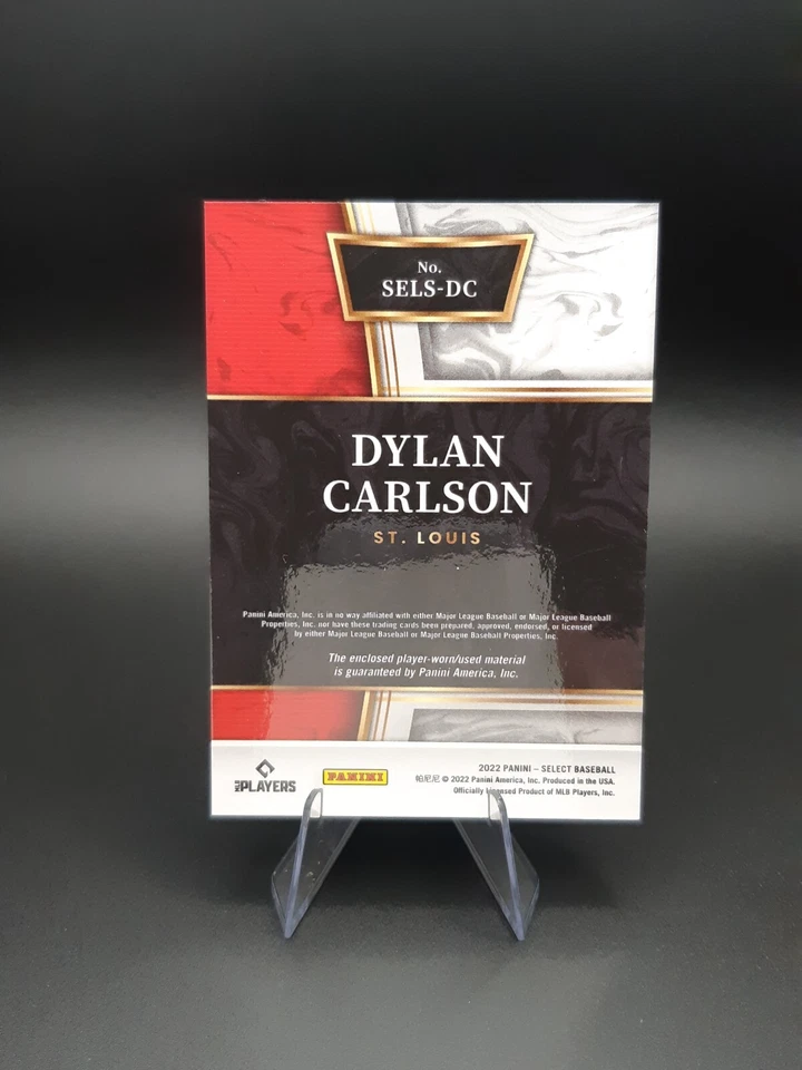 Dylan Carlson 2022 Panini Select Baseball Select Swatches #SELS-DC - Image 2 of 2