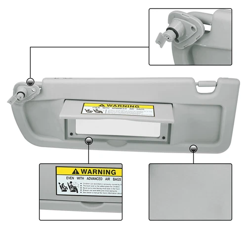 Pair Sun Visor Grey For 2006-2011 Honda Civic Visors Left & Right Visor Set AU - Picture 7 of 10