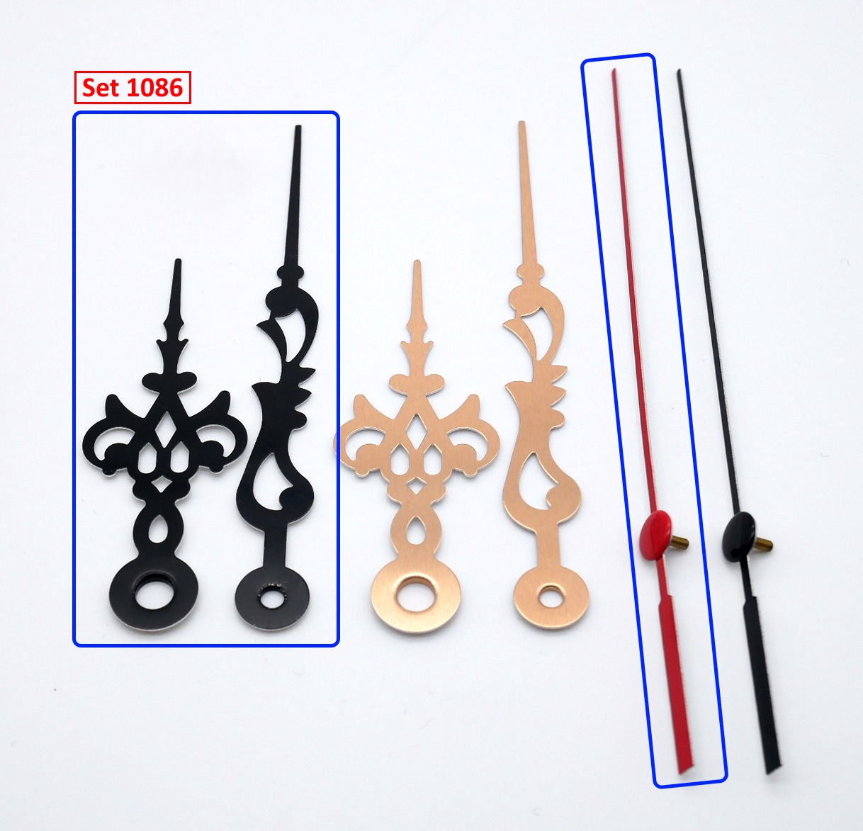 Uhr Zeiger Mikikit DIY Uhrzeiger-Set 10 Sets, Goldene Aluminium