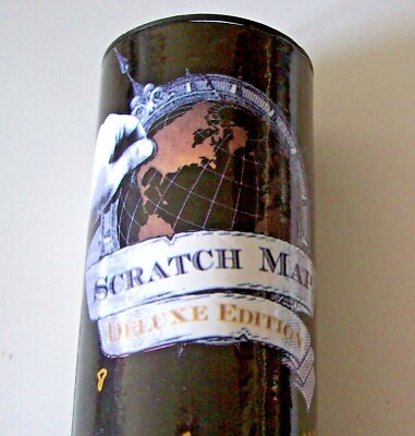 SCRATCH MAP DELUXE EDITION - ITCHING TO TRAVEL? SCRATCH IT - NEW IN  CUSTOM TUBE