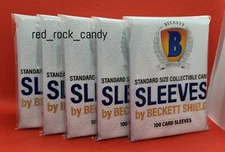 500 Beckett Shield Collectable Card Sleeves. (5 x 100 Ct Packs).
