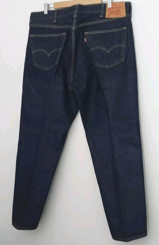 Levis Jeans 501XX Mens Size 42x32 Blue Dark Button Fly Straight Leg Pre-owned - 第 2/17 張圖片