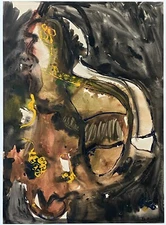 TS 40s-60s ATQ Mid Century Abstract Modernism Figurative Expressionism Painting