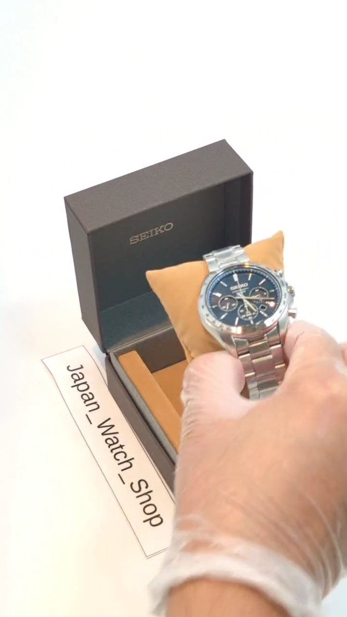 316 OFFICIAL SHOP様②⑦ SEIKO SELECTION SBPY163 Blue Panda Chronograph Solar Men's Watch