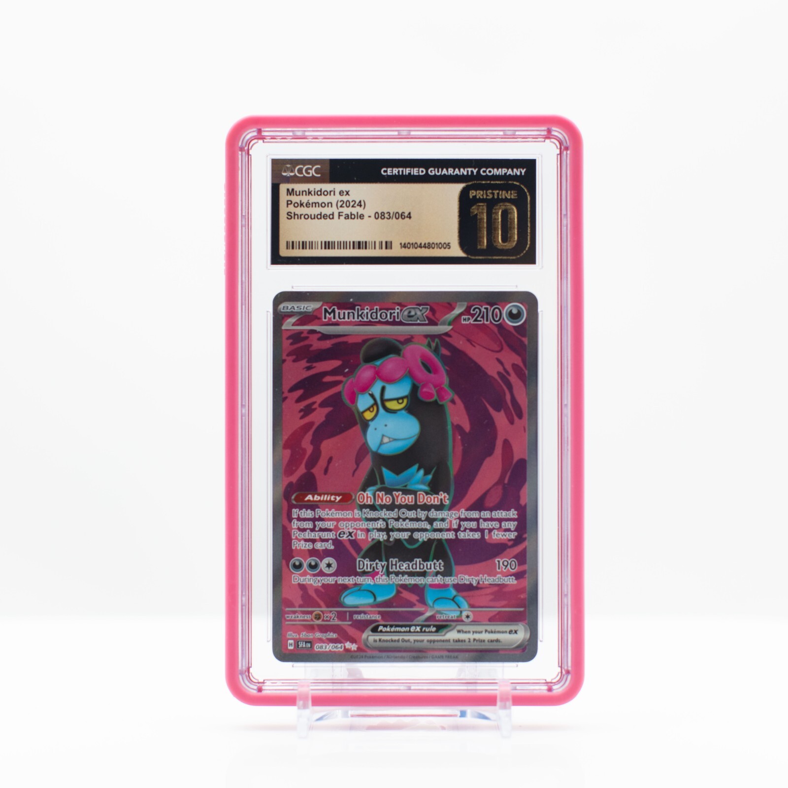 Pokemon Munkidori ex #83 2024 Shrouded Fable Full Art - CGC 10 PRISTINE