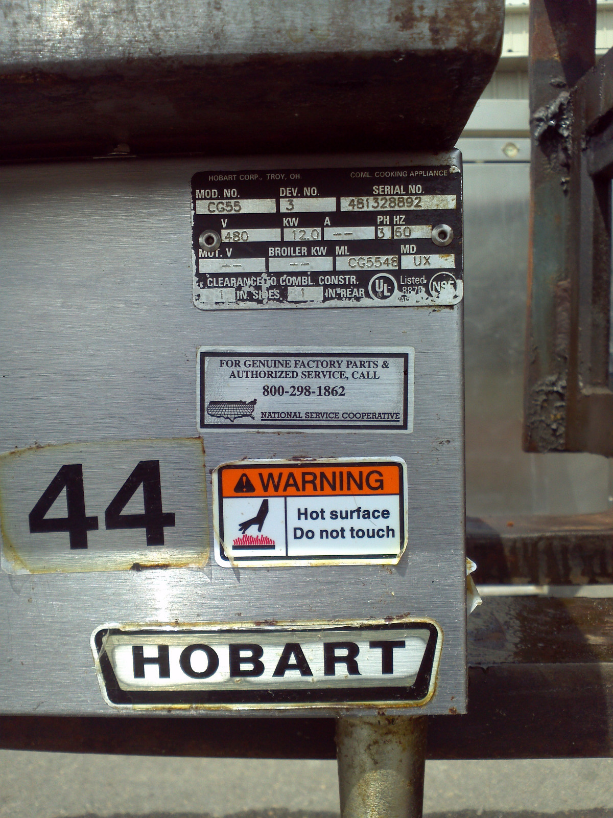 Hobart CG55 Electric Counter Top Grill Flattop Griddle eBay