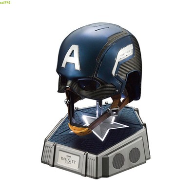 IN US!! Marvel Captain America Helmet Bluetooth Wearable Mask W/ Base Cos Props 
