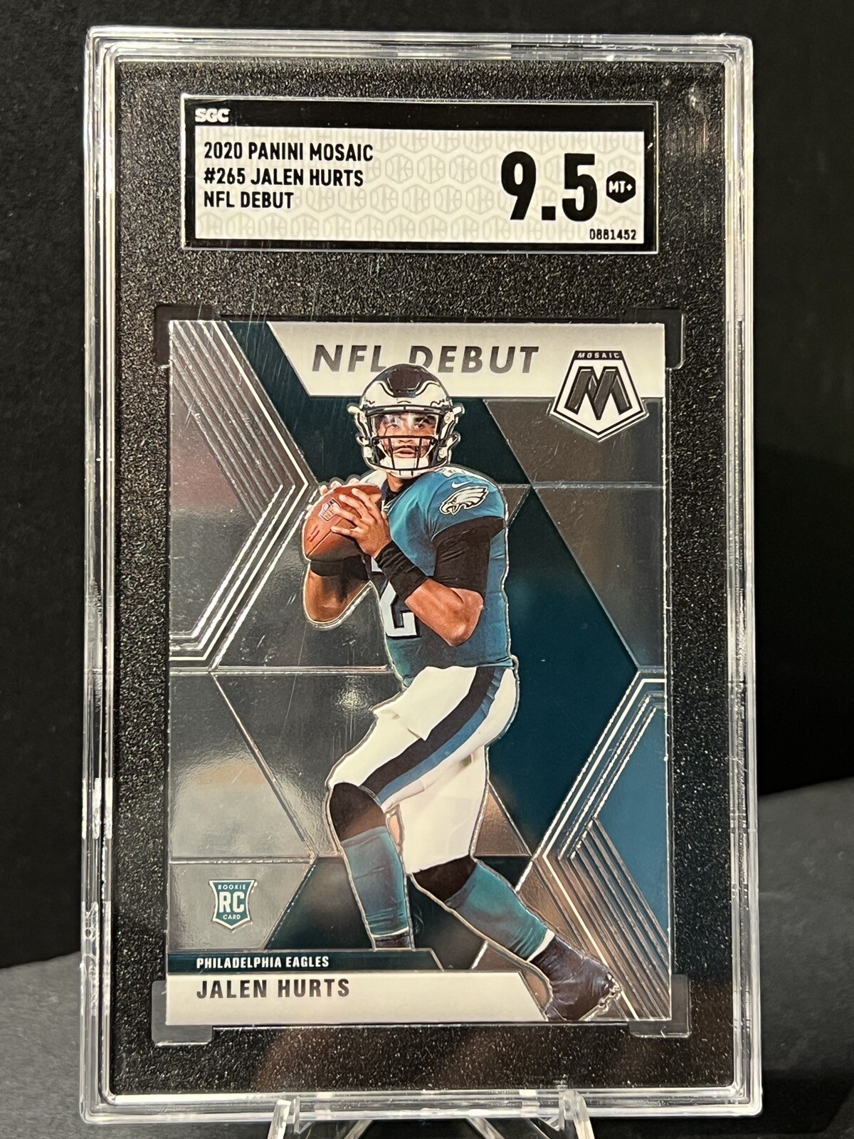 2020 Panini Mosaic Jalen Hurts Debut Rookie Card RC #265 SGC 9.5 EAGLES