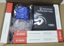 DRAGONHAWK Tattoo Kit - 40 Cartridge Needles ATOM MACHINE Gloves Inks Pedal etc