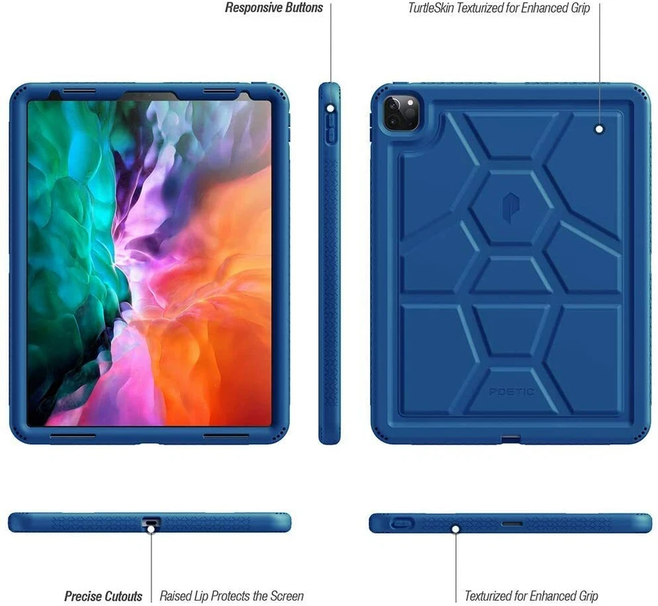 For iPad Pro 12.9 2020 & 2018 Case Poetic Soft Silicone Bumper Protective Cover - Image 2 of 4