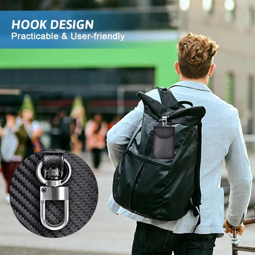 2x Auto Schlüssel Keyless Go Schutz RFID Funk Blocker Tasche Etui Hülle Rutschfe - Bild 6 von 16