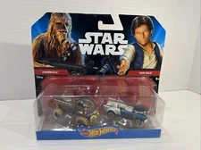 Star Wars Hot Wheels Chewbacca & Han Solo Car Toy 2-Pack New