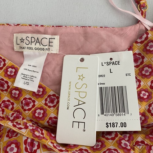 L*Space Women’s Junie Dress Large Wrap Maxi High Low Hem Surplice Flowy NWT - Picture 8 of 11