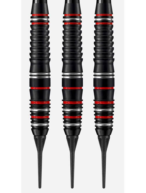 Fléchettes de précision Harrows Club Fire 16g 18g avec grip annelé
